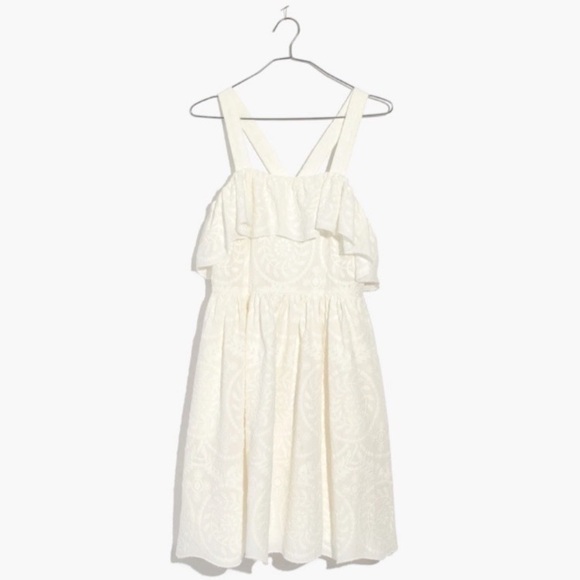 Madewell Embroidered White Mini Dress size 6 - Picture 5 of 6